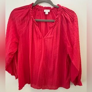 Lightweight Red J. Crew Top